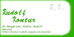 rudolf kontur business card